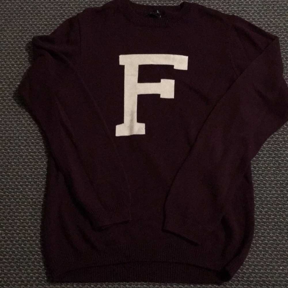 “F” sweater from Forever 21